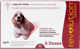 Revolution Topical Solution for Dogs, 20.1-40 lbs, (Red Box)