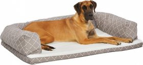 MidWest QuietTime Couture Hampton Orthopedic Bolster Dog Bed w/Removable Cover