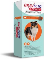Bravecto 1-Month Chew for Dogs, 9.9-22 lbs, (Orange Box), 1 Chew (1-mo. supply)