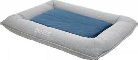 Frisco Orthopedic Personalized Bolster Dog Bed w/Removable Cover, Harbour Blue, X-Large