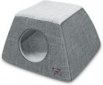 Best Pet Supplies 2-in-1 Cat Dome Bed, Gray, Small