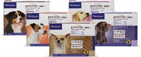 Virbac EFFITIX Flea & Tick Spot Treatment for Dogs, 5-10.9 lbs, 3 Doses (3-mos. supply)