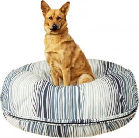 Bessie + Barnie Beach House Bagel Pillow Dog Bed w/Removable Cover