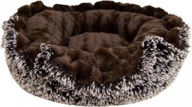 Bessie + Barnie Frosted Willow & Godiva Brown Deluxe Lily Pod Pillow Cat & Dog Be, Brown