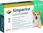 Simparica Chewable Tablet for Dogs, 22.1-44 lbs, (Mint Box)