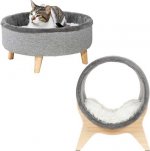 Bundle: Frisco Modern Round + Tunnel Elevated Cat Bed