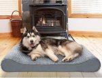 FurHaven Ultra Plush Luxe Lounger Memory Foam Dog Bed w/Removable Cover