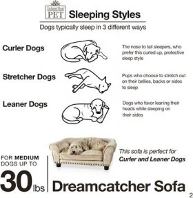 Enchanted Home Pet Dreamcatcher Sofa Cat & Dog Bed w/Removable Cover, Caramel, Medium
