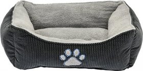 Cozy Pet Embroidered Paw Print Lounger Dog Bed