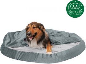 FurHaven Microvelvet Snuggery Memory Top Cat & Dog Bed w/Removable Cover