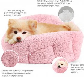 Best Friends by Sheri OrthoComfort Sherpa Bolster Cat & Dog Bed