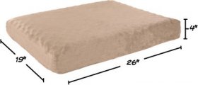 Pet Adobe Orthopedic Memory Foam Bolster Dog Bed w/ Removable Cover
