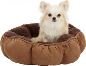 Aspen Pet Round Puffy Bolster Cat & Dog Be, Color Varies