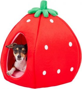 YML Strawberry Covered Cat & Dog Bed, Small