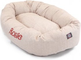 Majestic Pet Palette Heathered Personalized Bagel Cat & Dog Bed