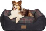 Pendleton Grey Stewart Kuddler Bolster Dog Bed w/Removable Cover