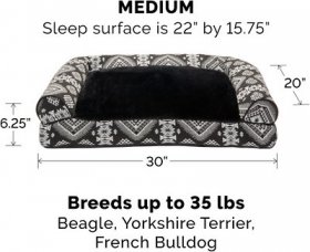 FurHaven Southwest Kilim Bolster Cat & Dog Bed