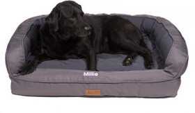 3 Dog Pet Supply EZ Wash Softshell Personalized Orthopedic Bolster Dog Bed w/Removable Cover