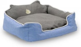 HappyCare Textiles High Back Rectangle Bolster Cat & Dog Bed