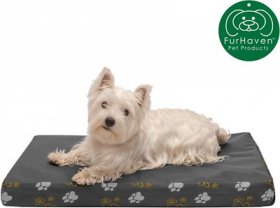 FurHaven Indoor/Outdoor Garden Cooling Gel Cat & Dog Bed w/Removable Cover