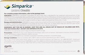 Simparica Chewable Tablet for Dogs, 2.8-5.5 lbs, (Yellow Box)