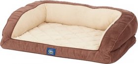 Serta Quilted Orthopedic Bolster Dog Bed w/Removable Cover