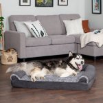 FurHaven Faux Fur & Suede Orthopedic Sofa Dog & Cat Bed