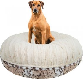 Bessie + Barnie Bagel Bolster Dog Bed w/Removable Cover