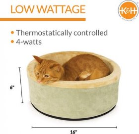 K&H Pet Products Thermo-Kitty Cat Bed, Sage