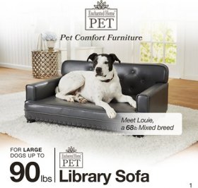Enchanted Home Pet Library Sofa Cat & Dog Bed w/ Removable Cover