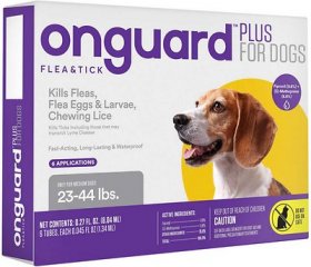 Bundle: Capstar Flea Oral Treatment, over 25 lbs, 6 Tablets + Onguard Flea & Tick Spot Treatment for Dogs, 23-44 lbs, 6 Doses (6-mos. supply)