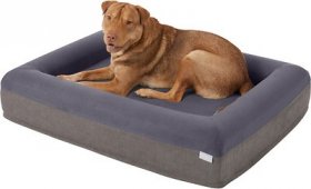 Frisco Orthopedic Rectangular Bolster Cat & Dog Bed w/Removable Cover