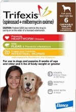 Trifexis Chewable Tablet for Dogs, 60.1-120 lbs, (Brown Box)