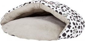 Armarkat Burrow Covered Cat & Dog Bed, Sage Green/Pawprint