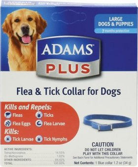 Adams Flea & Tick Collar for Dogs, Medium, Large, & Giant Breeds, 1 Collar (7-mos. supply)