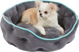 Frisco Crown Quilted Cat & Dog Bolster Bed