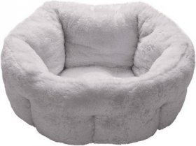 FurHaven Luxury Faux Fur Self-Warming Hi-Lo Donut Cat & Dog Bed