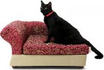 Moots Cleopatra Chaise Lounge Sofa Cat & Dog Bed w/Removable Cover, Medium