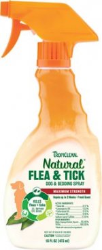 TropiClean Natural Flea & Tick Spray for Dogs & Bedding, 16-oz bottle