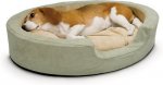 K&H Pet Products Thermo-Snuggly Sleeper Bolster Cat & Dog Be, Sage, Medium