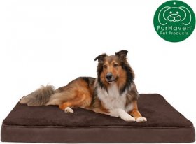 FurHaven Terry Deluxe Memory Foam Pillow Cat & Dog Bed w/Removable Cover