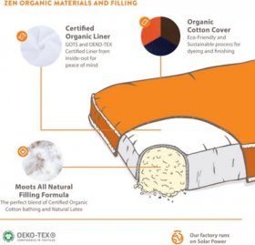 Moots Zen Organic Cotton Pillow Dog & Cat Bed