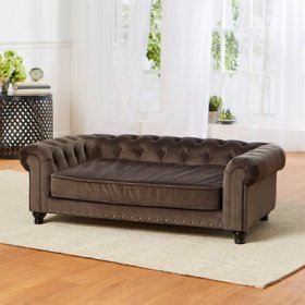 Enchanted Home Pet Wentworth Sofa Dog Bed w/Removable Cover, Large, Charcoal Grey