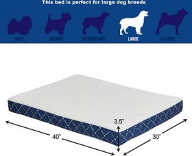 MidWest QuietTime Couture Donovan Orthopedic Pillow Dog Bed w/Removable Cover