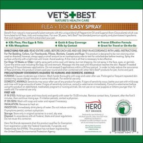 Vet's Best Flea & Tick Home Treatment Easy Spray, 6.3-oz bottle