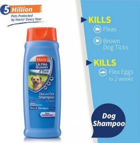 Hartz UltraGuard Plus Flea & Tick Deep Conditioning Dog Shampoo, 18-oz bottle