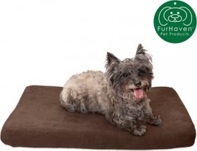 FurHaven Quilted Orthopedic Pillow Dog Bed w/Removable Cover, Espresso, Medium