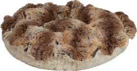 Bessie + Barnie Blondie & Simba Deluxe Lily Pod Pillow Cat & Dog Be, Beige