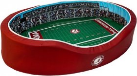 StadiumSpot College Stadium Bolster Dog Bed w/ Removable Cover
