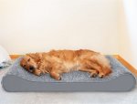 FurHaven Ultra Plush Luxe Lounger Cooling Gel Dog Bed w/Removable Cover